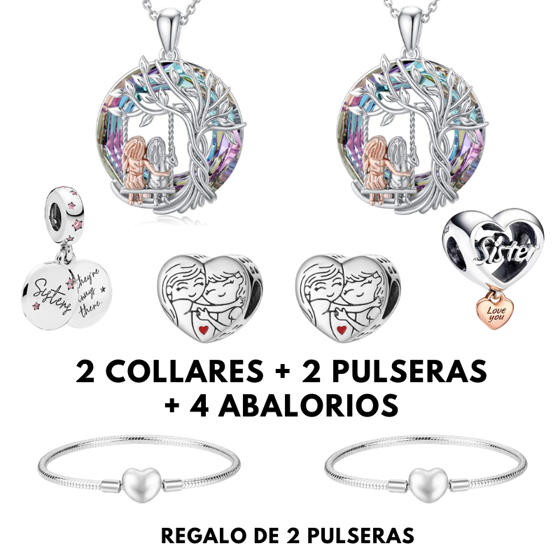 2 Collares "Amor de Hermanas" + 4 Abalorios + 2 Pulseras GRATIS