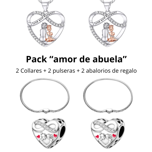 2 Collares "Amor de Abuela" + 2 Abalorios + 2 Pulseras GRATIS